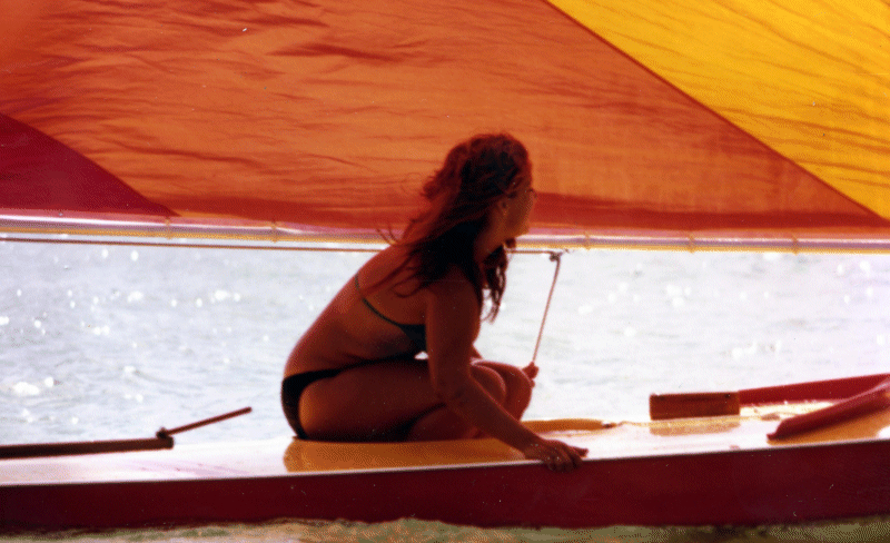 Jeanie on a sun fish